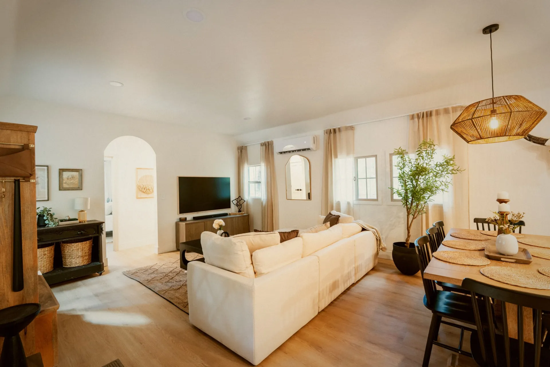 Great room overlooking the forest
