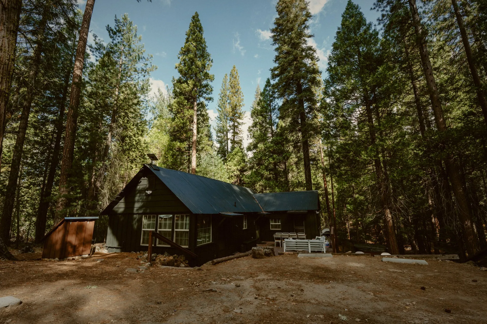 The Wildernest Yosemite cabin in a forest clearing